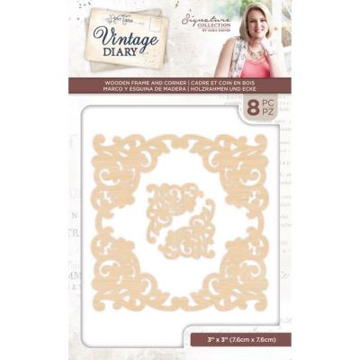 Crafter's Companion Vintage Diary  - Wooden Frame And Corner